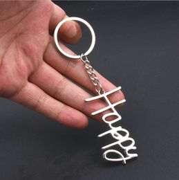 Letter HAPPY Keychain Car Accessories Bag Pendant Gifts Happy Mascots See it and Remember to Be Happy