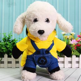 Minions Cosplay Dog Clothes For Small Dogs Winter French Bulldog Coat Cartoon Dog Halloween Costume Chihuahua Outfit Pet Clothes LJ201130