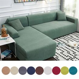 Elastic Universal Sofa Cover Knitted Thicken Stretch Slipcovers for Living Room Couch Cover Armchair Cover 1/2/3/4 Seaters LJ201216