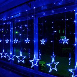 2.5M LED Christmas Light AC220V EU Romantic Fairy LED Curtain Star String Lights For Holiday Wedding Garland Party Decoration 201130