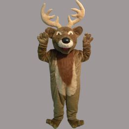 2018 Factory direct sale Christmas Reindeer Deer Mascot Costume For Festival/Hallooween/Christmas EMS Free ship