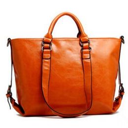 HBP new Handbags bag oil wax leather women European and American big fashion bag portable one shoulder Crossbody