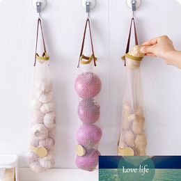 1Pcs Polyester Storage Bag Vegetable Garlic Onion Mesh Hanging Storage Bags Reusable Hollow Fruit Container Beauty Health Tool