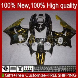 Body For HONDA CBR893 gold flames CBR 893RR 900RR 900 893 RR 94HC.144 CBR893RR 89 90 91 92 93 CBR900RR 1989 1990 1991 1992 1993 Fairing kit