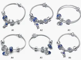 Fine Jewellery Authentic 925 Sterling Silver Bead Fit Pandora Charm Bracelets New Galaxy Astronaut Star Cute Bracelet Safety Chain Pendant DIY beads