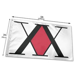 Hunter X Hunter Graphic Flags for Parties Dorm Room 150x90cm 100D Polyester 3x5ft Vivid Colour High Quality With Two Brass Grommets