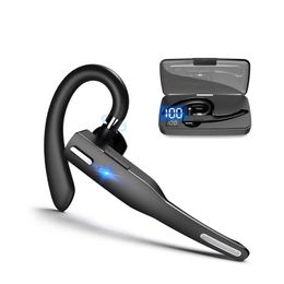 Wireless bluetooth Cell Phone Earphones single-ear business ear-mounted dual-mic call noise reduction with mute