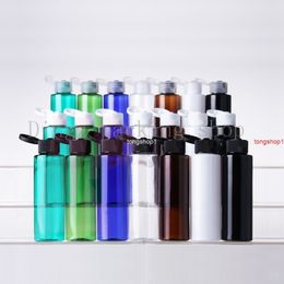 free shipping50pcs 100ml Flip top cap PET perfume bottles empty small refillable black bottle container