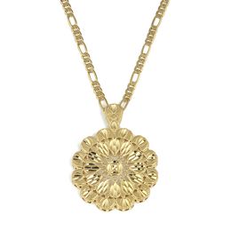 Ethiopian Gold Color Flower Chains Pendants Necklaces For Women Necklace Girl African Charms Jewelry