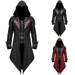 Mens Mediaeval Retro Jacket Renaissance Gothic Coat Man Tuxedo Halloween Formal Costume Cosplay Costume Renaissance Jacket 201128