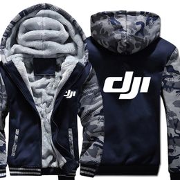 Dji phantom Hoodies Winter Camouflage Sleeve Jacket Men Thicken Fleece Dji Sweatshirts C1117