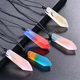 Creative Resin Natural Wood Necklace Sweater Chain Trendy Jewellery Novel Design Handmade Pendant Necklaces for Women Men