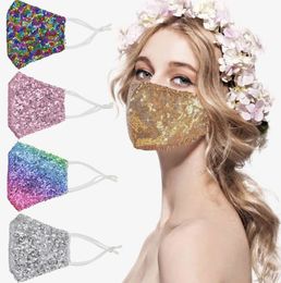 The latest party masks, sequins, a variety of styles to choose from, dust-proof, filter-type breathable mask can be inserted