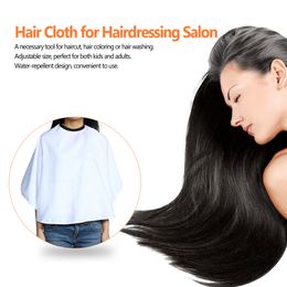 Hairdressing Salon Apron Hair Cloth for Barbershop Water Resistant Hair Cutting Cape White Shampoo Cloth
