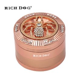 2020 New Design Metal Spide Zinc 63MM 4 Layers 227Gram Smoking Tool Grinder Herb Grinder Grinding Machine Dry Herb Crusher OEM