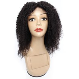 Lace Wigs Kisshair 4x4 Lace Closure Wig Afro Kinky Curly Human Hair Wig for Women Transparent Lace Brazilian Natural Colour Remy Hair Pre-plucked