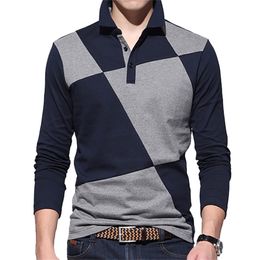 BROWON Brand Casual Shirt Men Contrast Colour Pattern Long Sleeve Turn Down Colour mens shirt brands Mens Clothing 220312