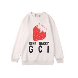 Warehouse clothing autumn and winter round neck Pullover cotton fried Street strawberry printing loose version Street trendsetter slim fashion Sale online_137V