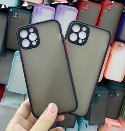 New Phone Contrast Colour Frame Matte Hard PC Protective Case for iPhone 12 Mini 12 Pro Max 11 XR XS max 6 7 8 plus