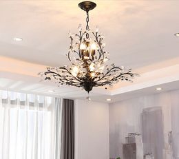 Light luxury modern crystal chandelier living room dining room bedroom branch lamp stair cloakroom lamp