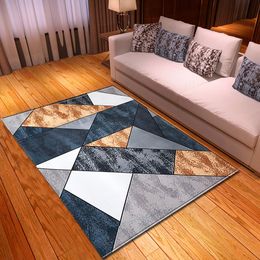 Carpet for Living Room Children Rug Kids Room Decoration Carpet Home Hallway Floor Bedroom Bedside Mats 3D Geometric Pattern 201214