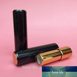 50pcs/lot Classic Black Empty Round Lipstick Tube, Professional Lip Makeup Tools, Plastic Women Lip Balm Container, 12.1mm