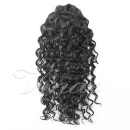 Vmae Mongolian Hair Deep Wave Ponytail 120g 12 To 26 Inch Natural Colour 100% Real Unprocessed Virgin Human Hair Extension