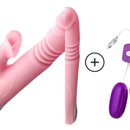 Nxy Vibrators Telescopic Rotary Vibrator Tongue Licking Dildo Vibrator Suitable for Female Vagina Clitoris Massage Anal Stimulator Adult Toys 0105