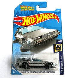 2019 Hot Wheels 1:64 Car BACK TO THE FUTURE TIME MACHINE HOVER MODE Collector Edition Metal Diecast Cars Kids Toys Gift LJ200930
