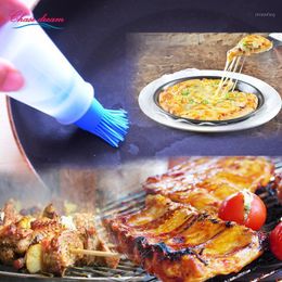 Baking & Pastry Tools Chase Dream 1pc Storage Grill Oil Bottle Brushes Tool Heat Resisting Silicone BBQ Basting Brush Barbecue