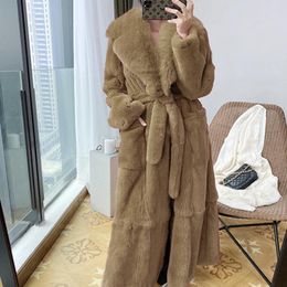 Women's Fur & Faux HAPEDY Parka Women Coats 2021 Thick Winter Outwear Warm Blends Loose Long Jacket Female Slim Overcoat Plus Size