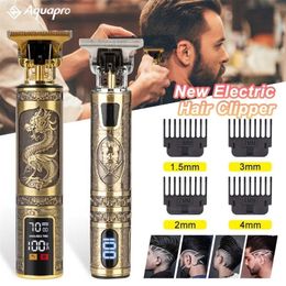 T9 Electric Hair Clipper Trimmer For Men Rechargeable Shaver Beard Barber Cutting Machine Cut 220124