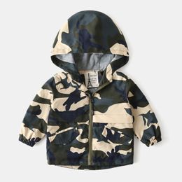 ZWY519 Boys Jackets Children Hooded Zipper Windbreaker Fashion Kids Clothes Camouflage Coat Infant Waterproof Hoodies For Girls LJ201120