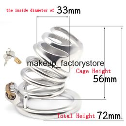 Massage Stainless Steel Cock Cage Lock Adult Game Toys For Male Masturbation Metal Chastity Belt Device Penis Ring Sex Toys For Men