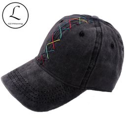 Women Multi-color Ribbon baseball cap Soft Denim Colour Caps and Hats New Summer Adjustable Caps For Ladies Girls Y200714