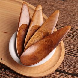 Creative Japanese Style Wood Spoon Table Scoop Of Real Wooden Spoon Tea Spoons