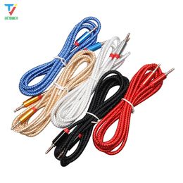 2m long Nylon Braid Jack 3.5mm Audio Cable Male Stereo AUX Cable M/M Headphone Cord for iPhone Car Speaker Earphone MP3/4 30pcs