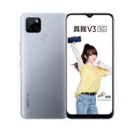 Original Oppo Realme V3 5G Mobile Phone 6GB RAM 64GB 128GB ROM MTK 720 Octa Core Android 6.5" Full Screen 13MP AI Fingerprint ID Cell Phone