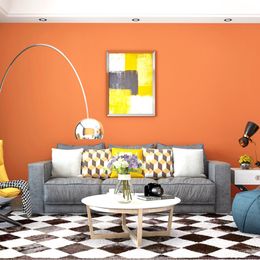 Wallpaper Modern simple plain orange Colour non woven wallpaper bedroom living room wallpaper Hotel solid Colour