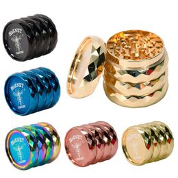 Smoking 56mm herb with 4 layers 5 colors Zinc alloy grinder Crusher Smasher tobacco