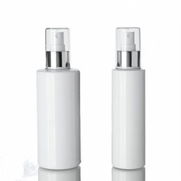 white bottles mist spray UK - 30pcs 150ml 250ml white Spray bottle PET perfume bottles refillable atomizer container Anodized fine mist spray