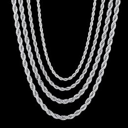 Hiphop Cool designer necklace For Women mens necklace Chains Twisted Rope Stainless Steel Gold Silver Black South American Necklaces Chain Choker Punk Jewellery