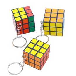 keychain Mind game Rubik's Cube key chain Favor boys girls third-order pendant adult kids Keychains wholesale