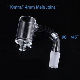 2.5mm Thick Seamless Fully Weld Smoking Accessories 10mm 14mm Enail E Nails Quartz Banger Beveled Edge For Oil Dab Rigs