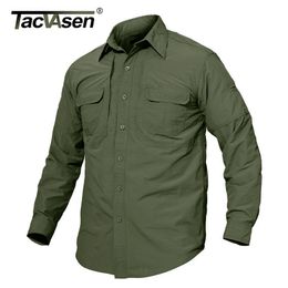 TACVASEN Men's Brand Tactical Airsoft Clothing Quick Drying Military Army Shirt Lightweight Long Sleeve Shirt Men Combat Shirts LJ200925