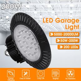 Led High Bay Light 50W 100W 150W 200W UFO Lamp Workshop Garage Warehouse Stadium Market 175-265V