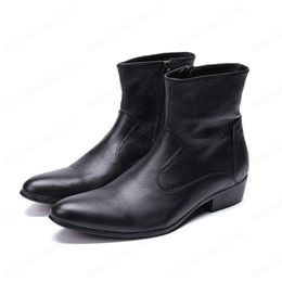 New Classic Men Genuine Leather Shoes Men Simplicty Fashion Office Shoes Formal Party Men Dress Short Boots