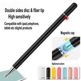 Stylus Pens for iPad, Touch Screens Pencils High Sensitivity Disc & Fibre Tip Universal Stylus Magnetic Cap Compatible with iPhone, Android, Microsoft Tablets