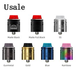 24mm rda atomizer NZ - Hellvape Hellbeast RDA 24mm Diameter Atomizer with 4-post Design for Dual Coil Building Trinity Stepped Airflow Design 100% Original
