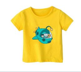 2022 3-12 T Octonaut T Shirt Children Boys Clothing Cartoon Game Pattern Kids Clothes Summer Tops